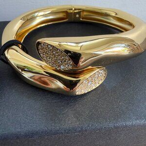 Alexis Bittar Solanales Crystal & 14K-Gold-Plated Cuff Bracelet